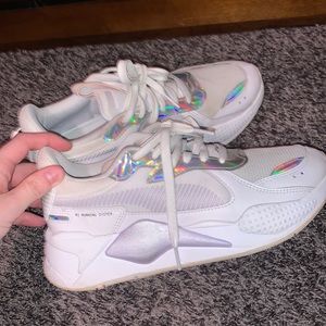 White reflection puma running shoes